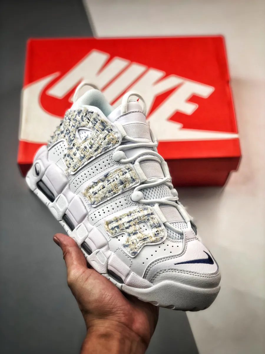 Custom Nike Air More Uptempo Triple White Outlet