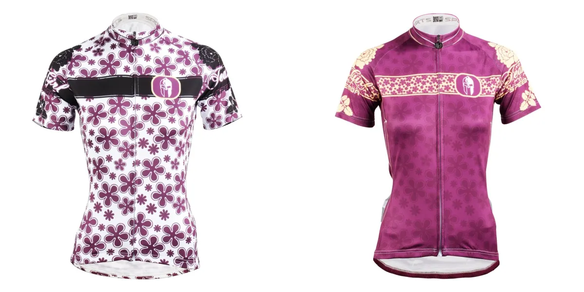 Two Women's Purple Cycling Jerseys Short-sleeve Summer Sportswear gear Pro Cycle Clothing Racing Apparel Outdoor Sports Leisure Biking T-shirt NO.608/631