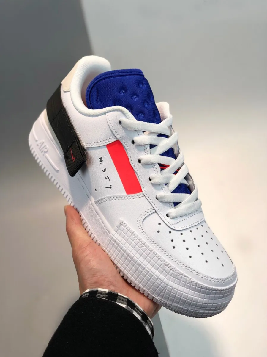 Nike N.354 Air Force 1 Type White/Red Orbit-Black / nike n 354 red