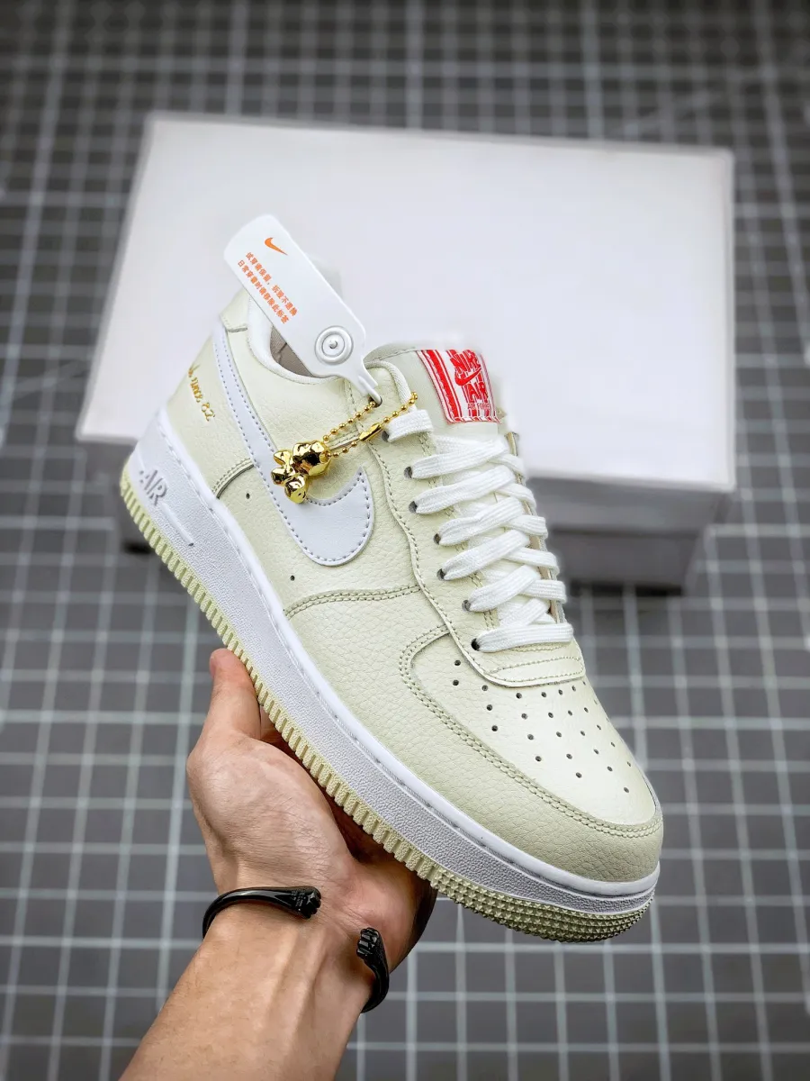 Nike Air Force 1 Low PRM 'Popcorn' Coconut Milk/White-University Red / air force 1 low popcorn