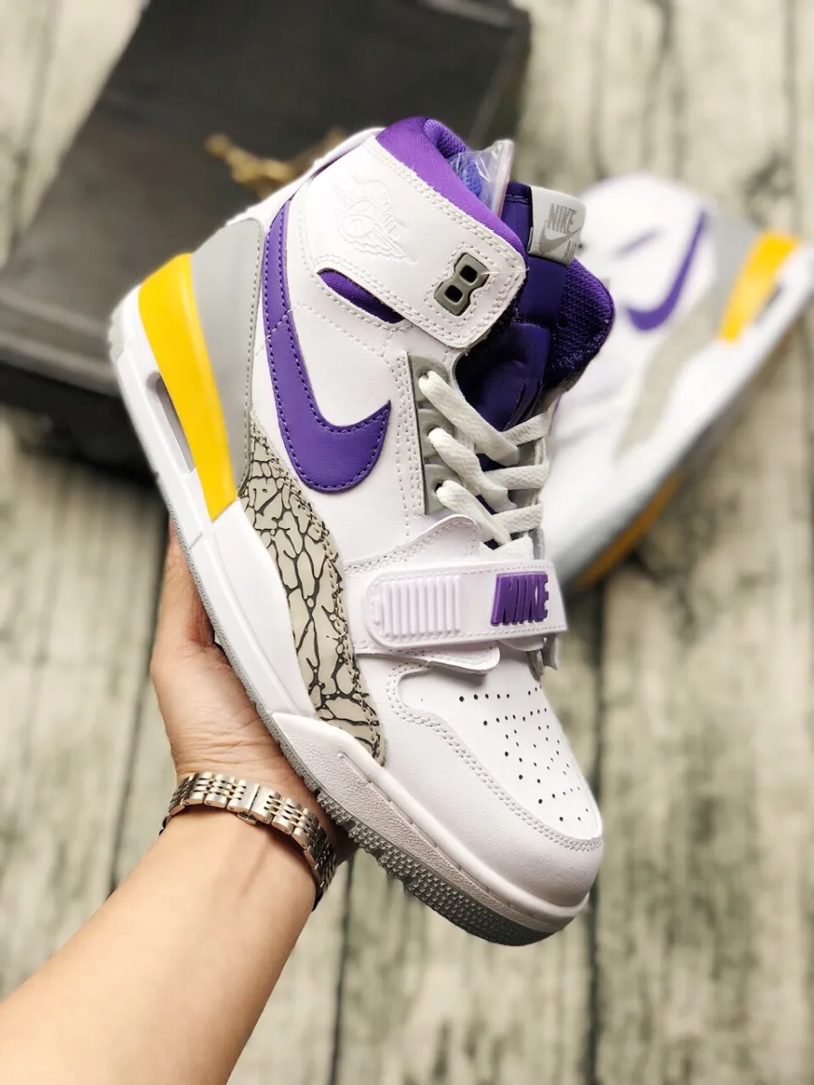 Air Jordan Legacy 312 'Lakers' White/Field Purple-Amarillo / jordan legacy 312 lakers