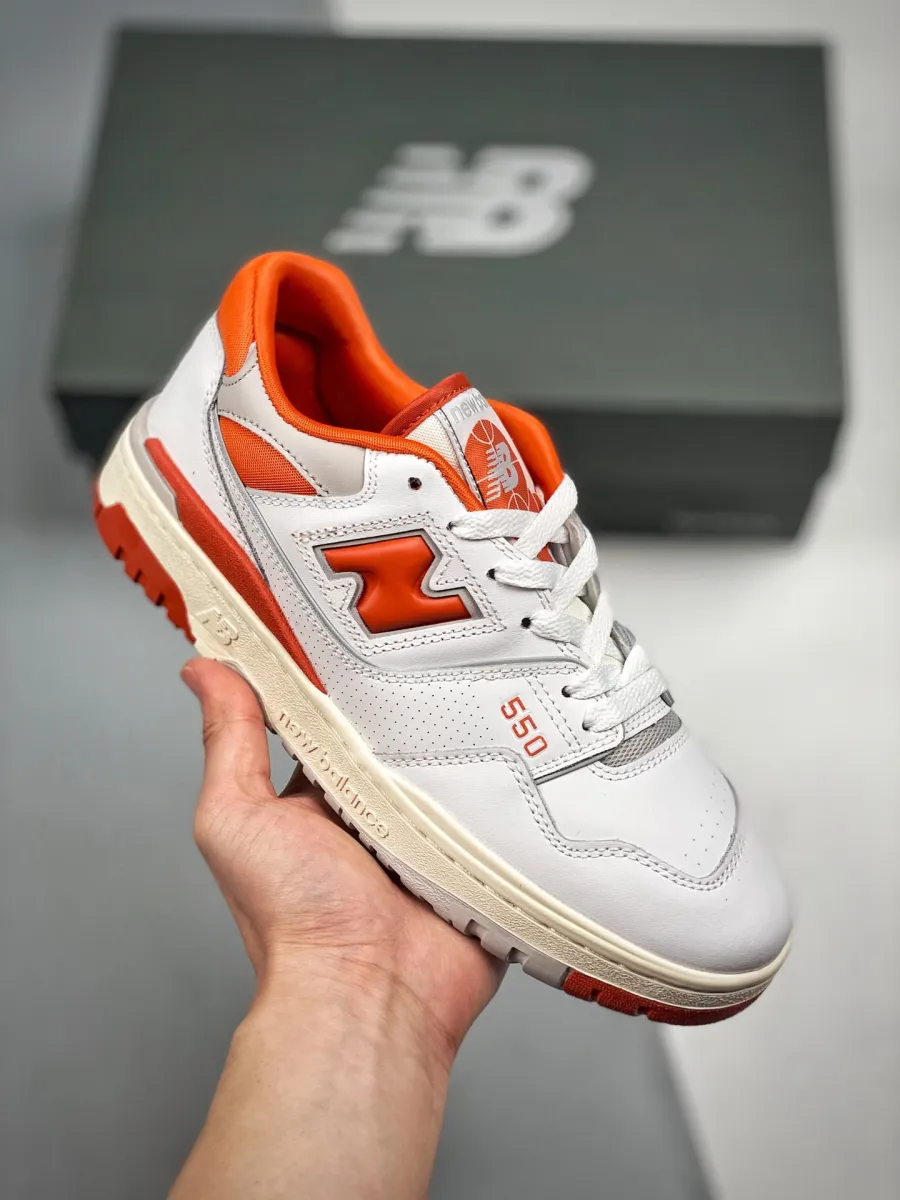 Size? x New Balance 550 'College Pack' White Orange - white and orange new balance