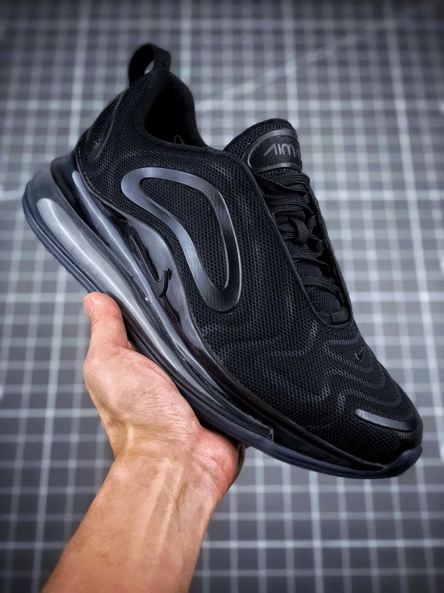 Popular Nike Air Max 720 Triple Black AO2924-007 #a02924 007