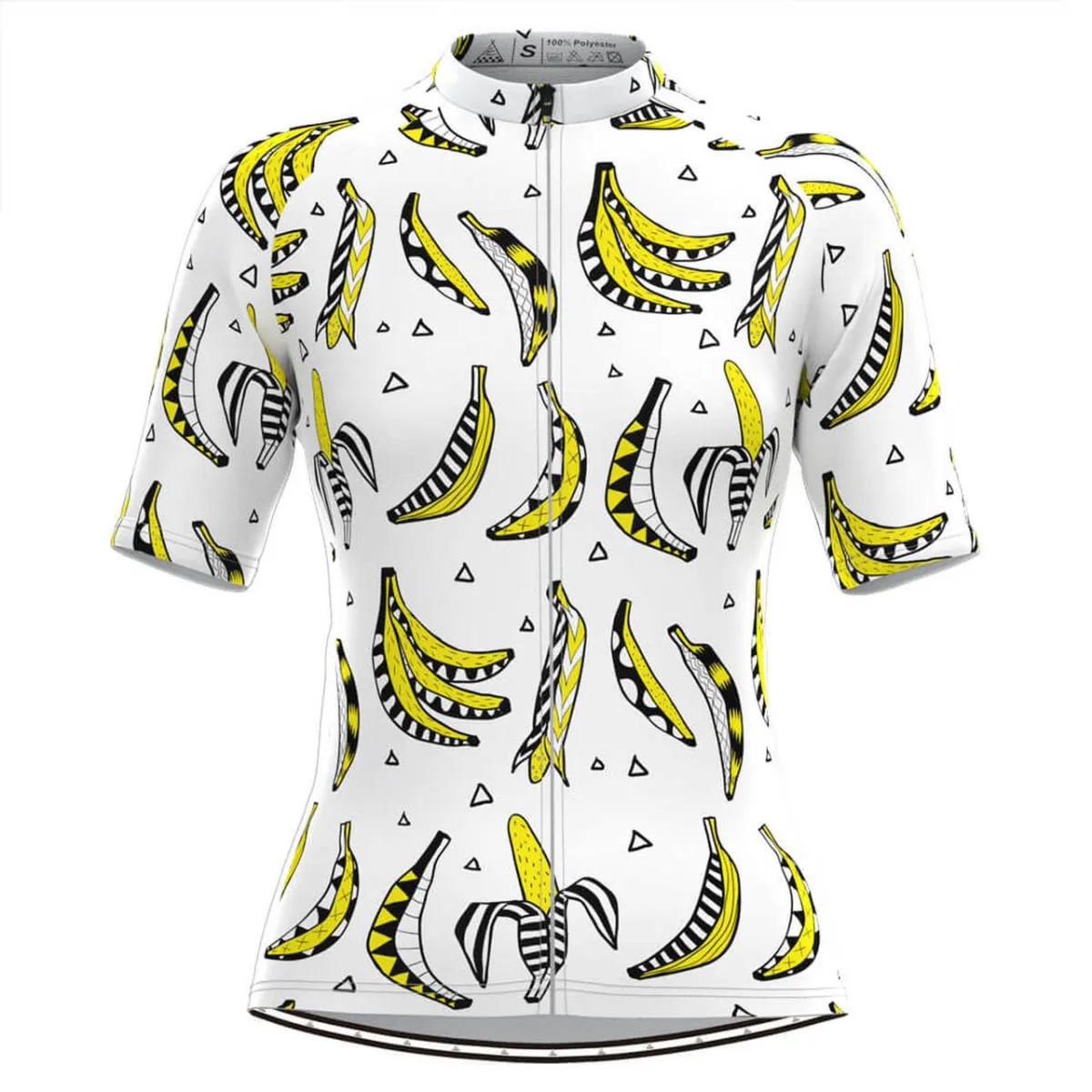 Women's Banana Print Cycling Jersey Brand New