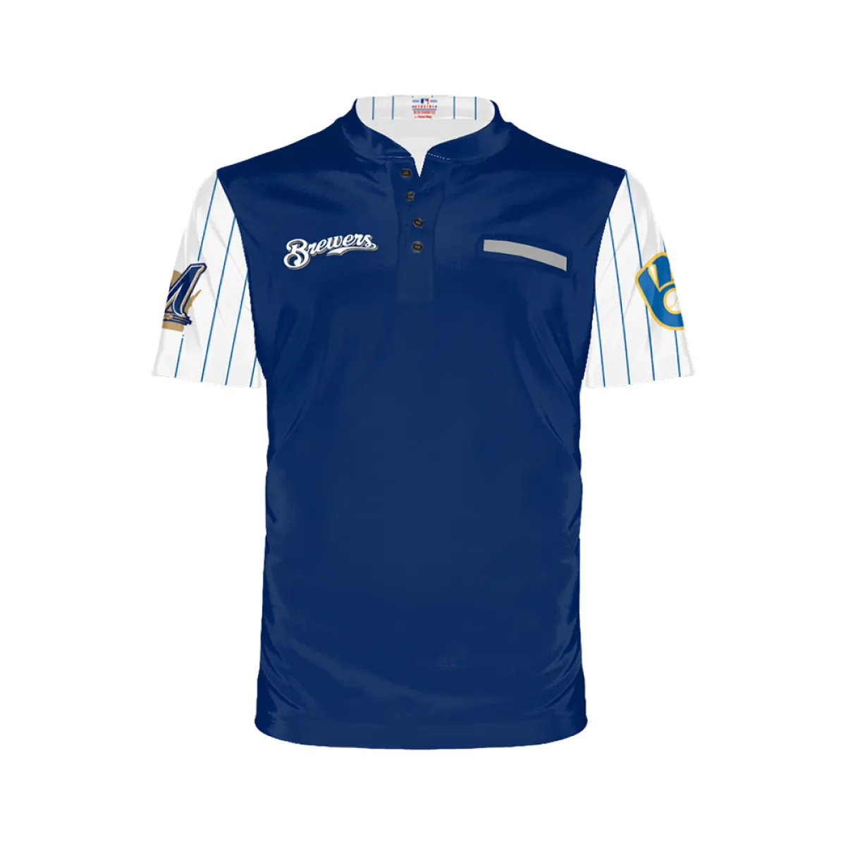 Milwaukee Brewers Men's Henley Outlet BRW1H20M