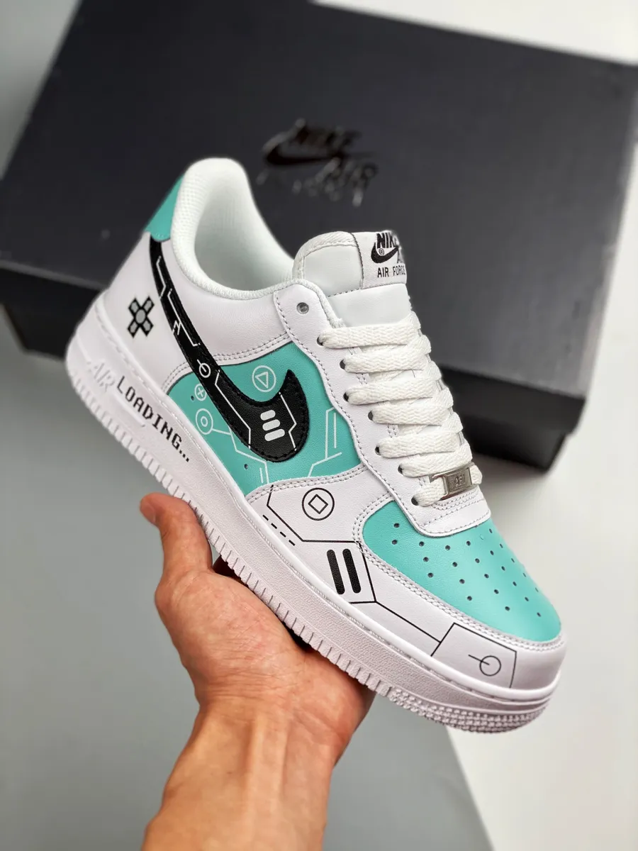 Custom Nike Air Force 1 Low White Green Brand New