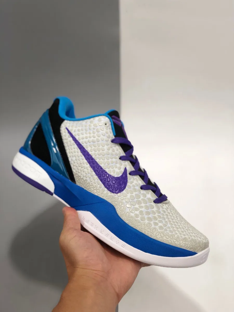 Nike Kobe 6 Protro White/Blue-Purple #purple kobe 6