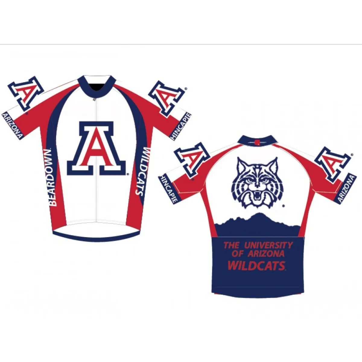 NCAA U of A, UA University of Arizona Wildcats Cycling Jerseys