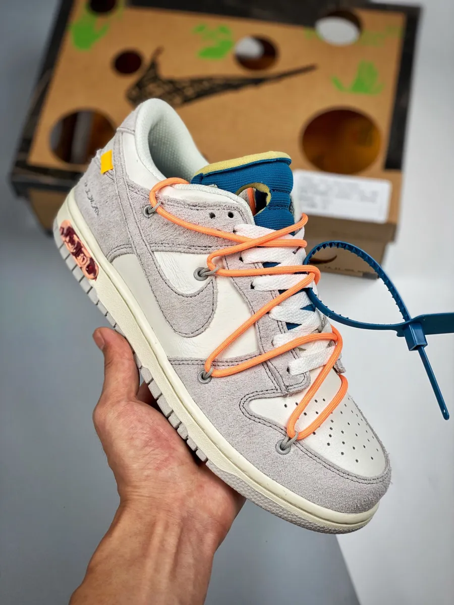 Off-White x Nike Dunk Low '19 To 50' Grey White - off white dunk lot 19