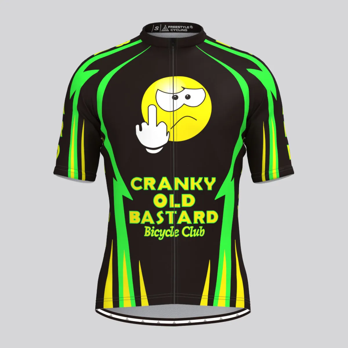 Cranky Old Bastard Men's Cycling Jersey Green Outlet