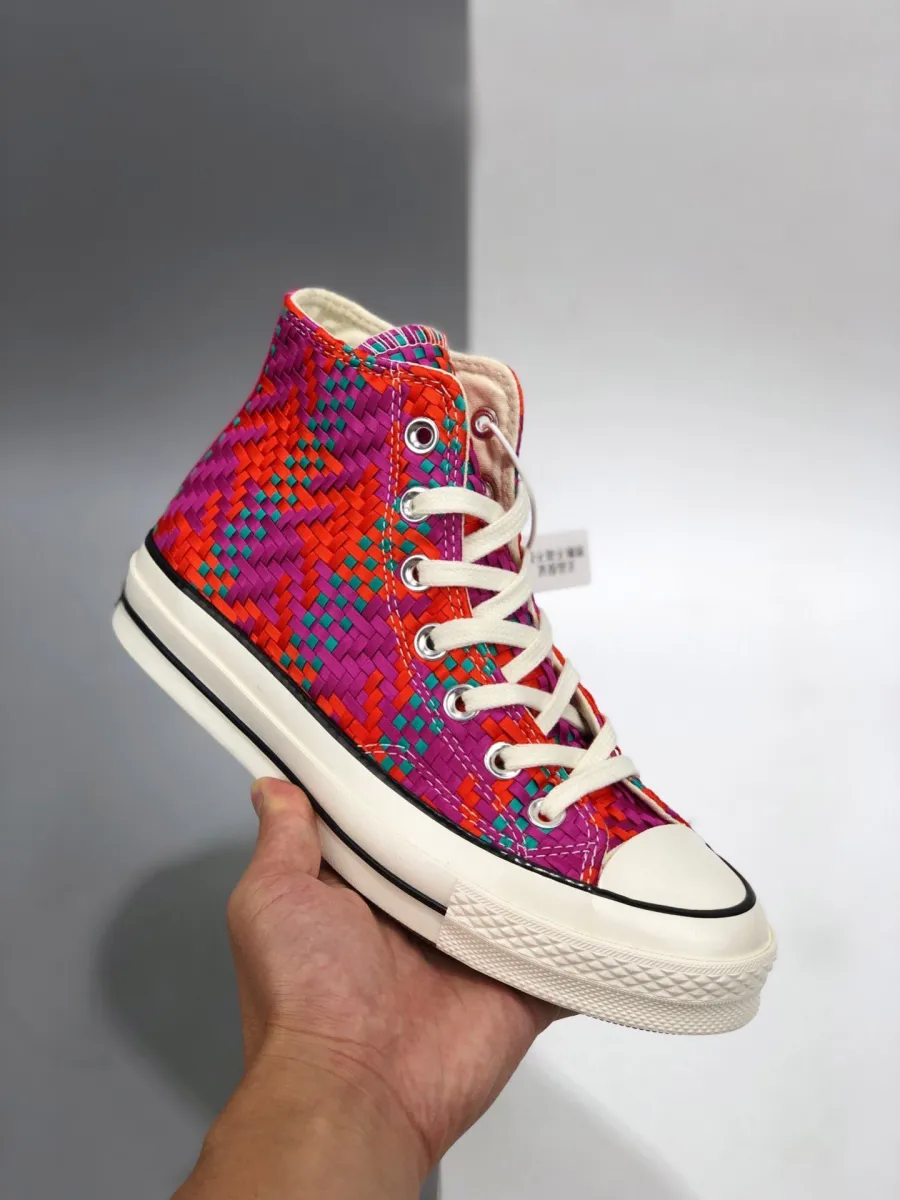 Converse Culture Weave Chuck 70 High Top Cherry Red/Pink/Egret 167990C Online