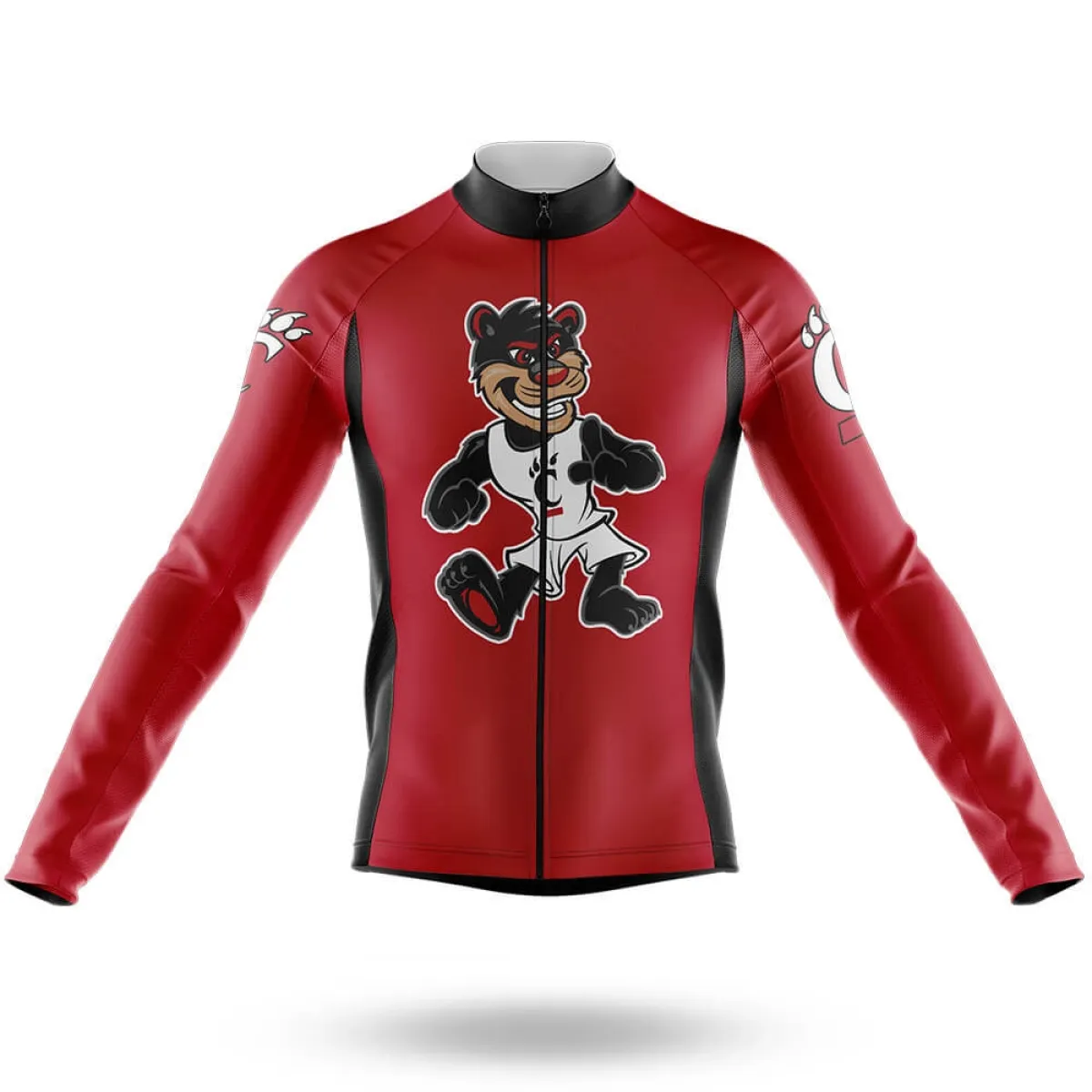 Bearcat Mascot Long Sleeve Cycling Jersey Only Brand New