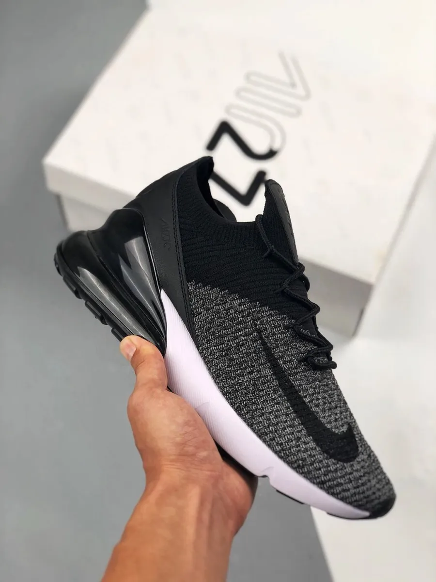 Nike Air Max 270 Flyknit 'Oreo' Black/Black-White nike air max 270 oreo