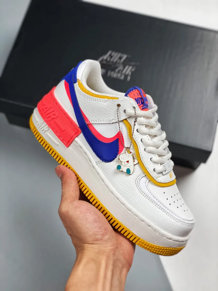 Nike Air Force 1 Shadow White Astronomy Blue For Womens CI0919-105 - nike air force 1 shadow dark sulfur
