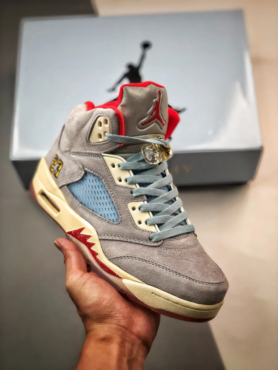 Air Jordan 5 Retro Trophy Room 'Ice Blue' Unisex Ice Blue/University Red-Sail-M CI1899-400 AJ5 / ice blue 5s