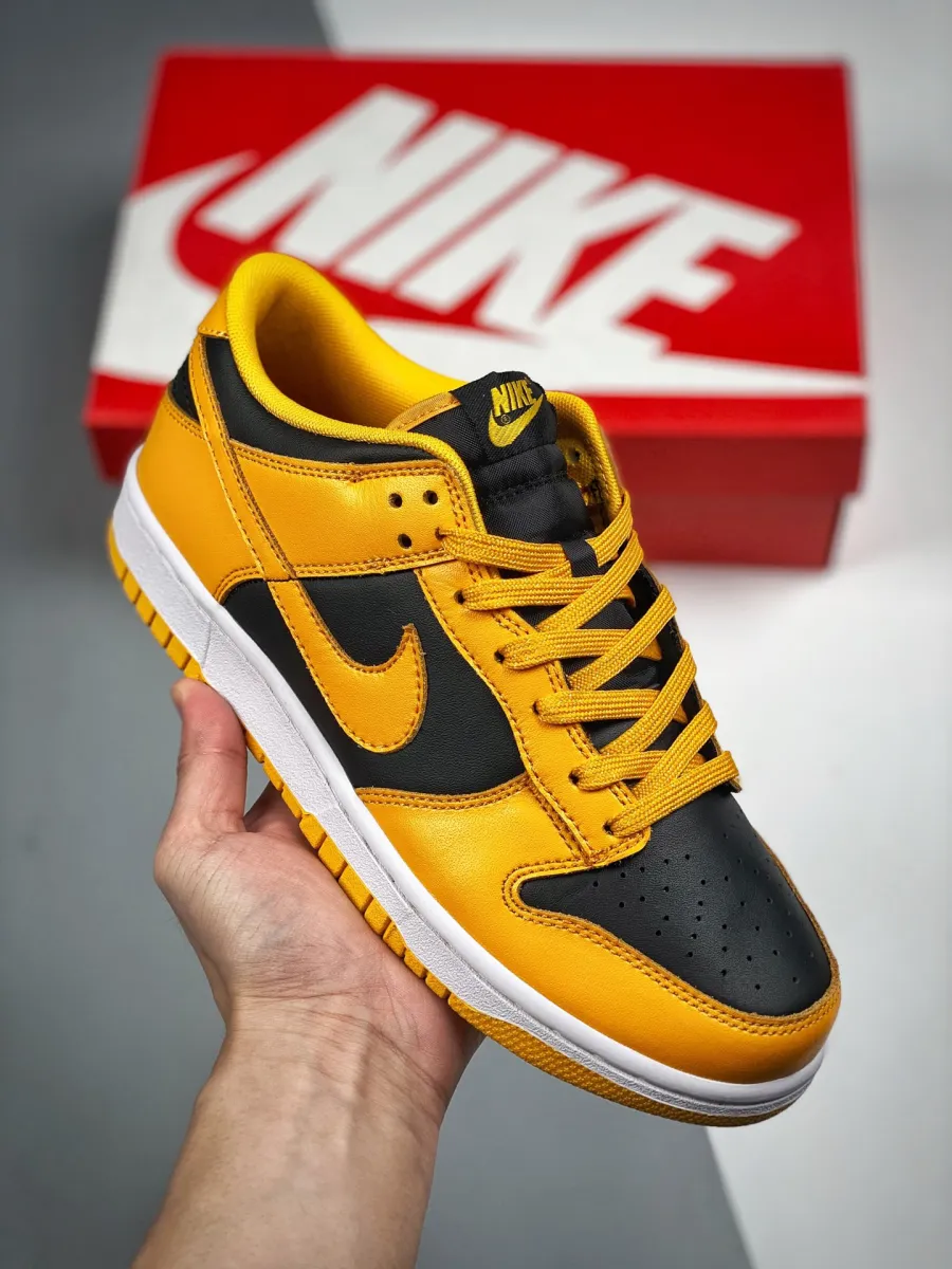 Kids Nike Dunk Low Iowa Black Goldenrod White DD1391-004 - nike dunks yellow black