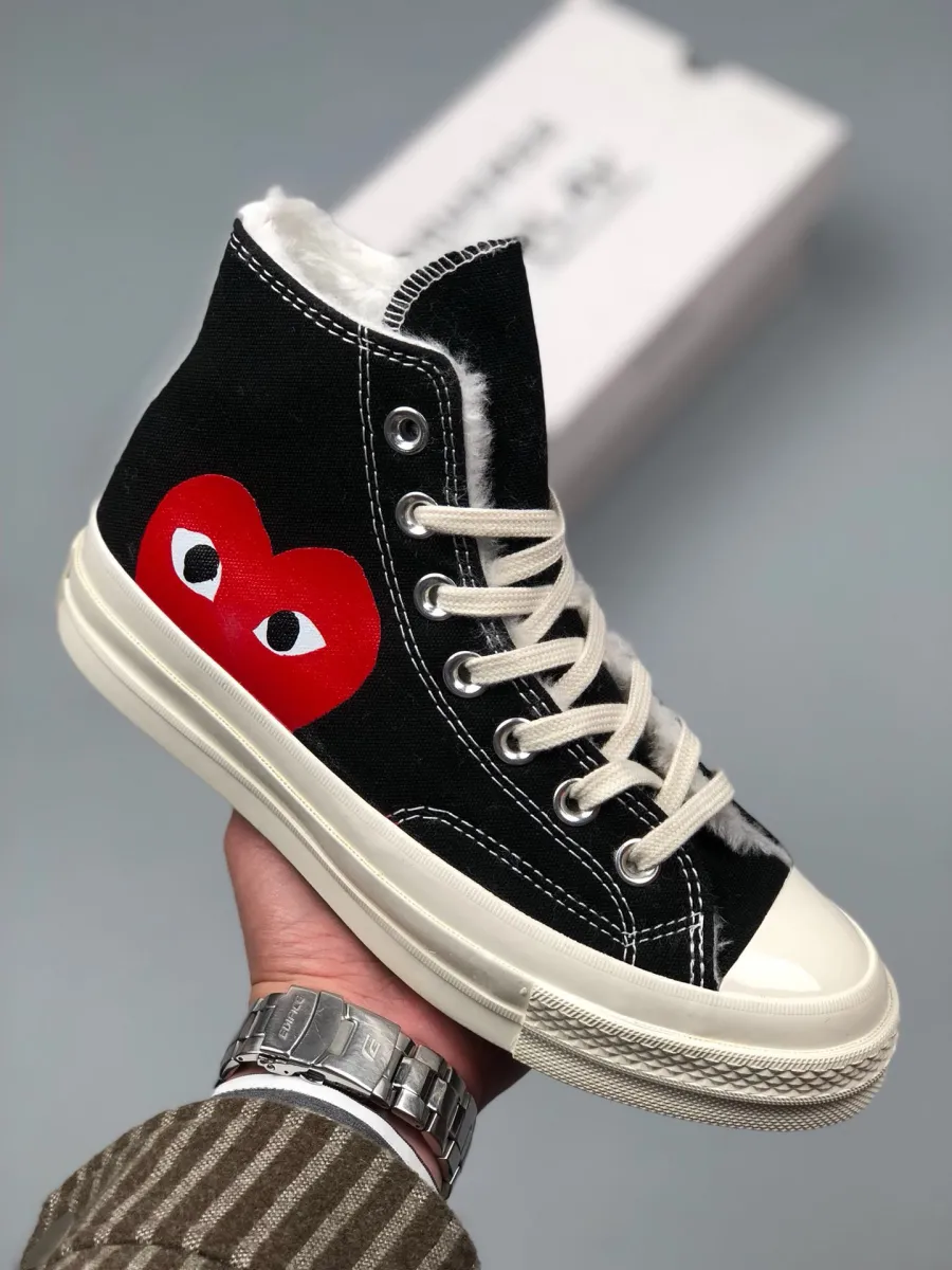 Converse X Comme Des GARÇONS Play Chuck 70 High Top Black/White/Red 150205C-008 Outlet