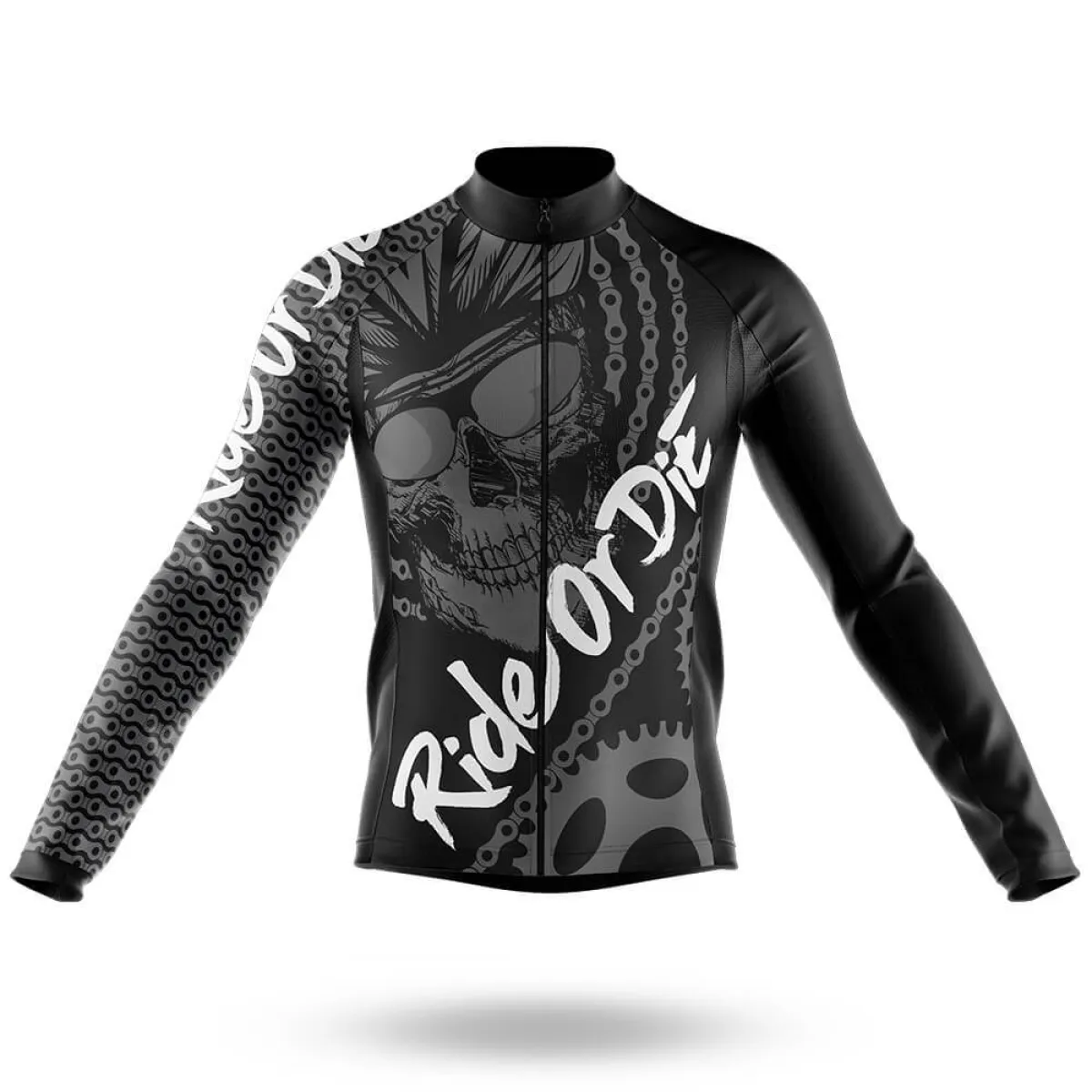 Ride Or Die V4 - Long Sleeve Jersey, Mens Sleeveless Cycling Jersey CS-1516718