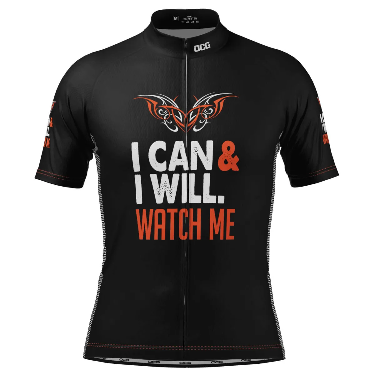 Men's I Can I Will Watch Me Short Sleeve Cycling Jersey
