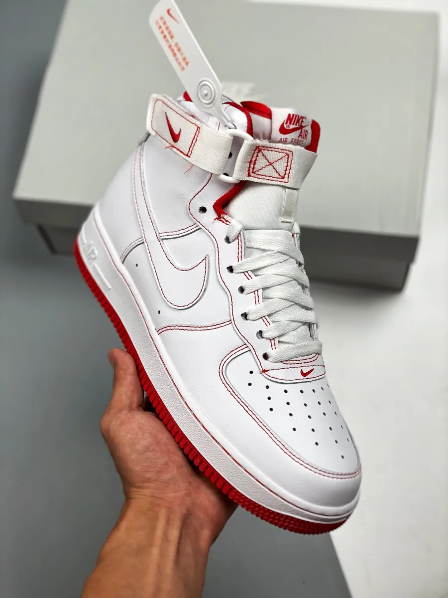 Nike Air Force 1 High White/Red CV1753-100 For Sale