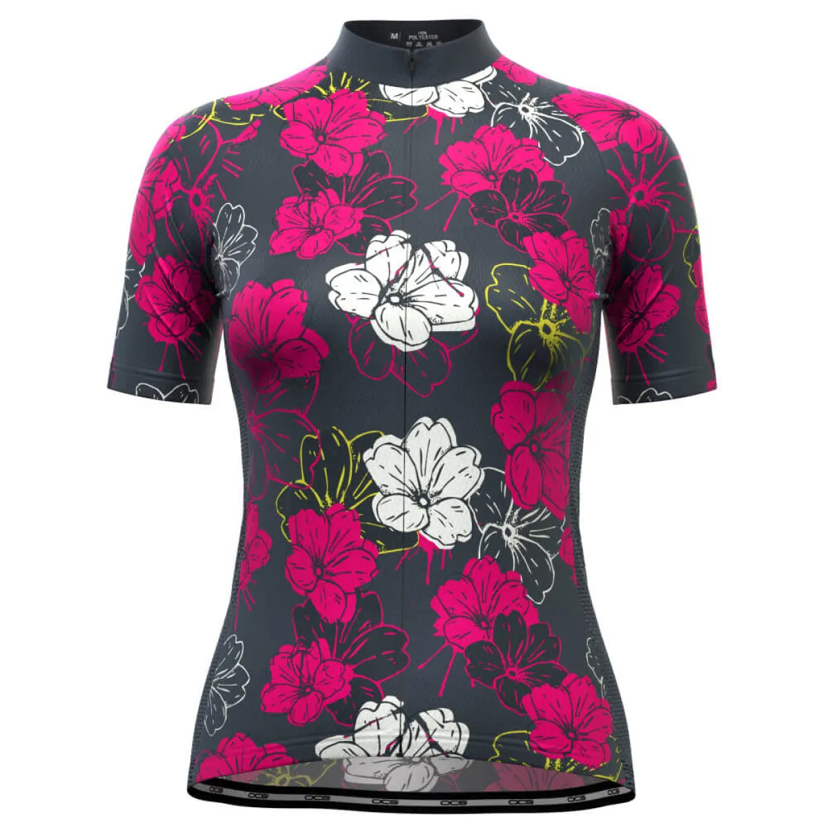 Women's Pink Floral Short Sleeve Cycling Jersey Restock