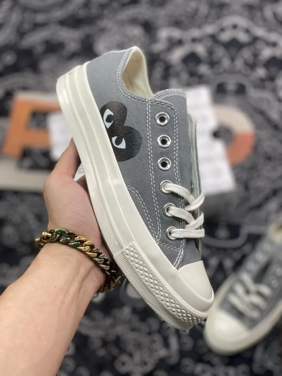 CDG Play x Converse Chuck Taylor All Star 70 Low Grey - grey cdg
