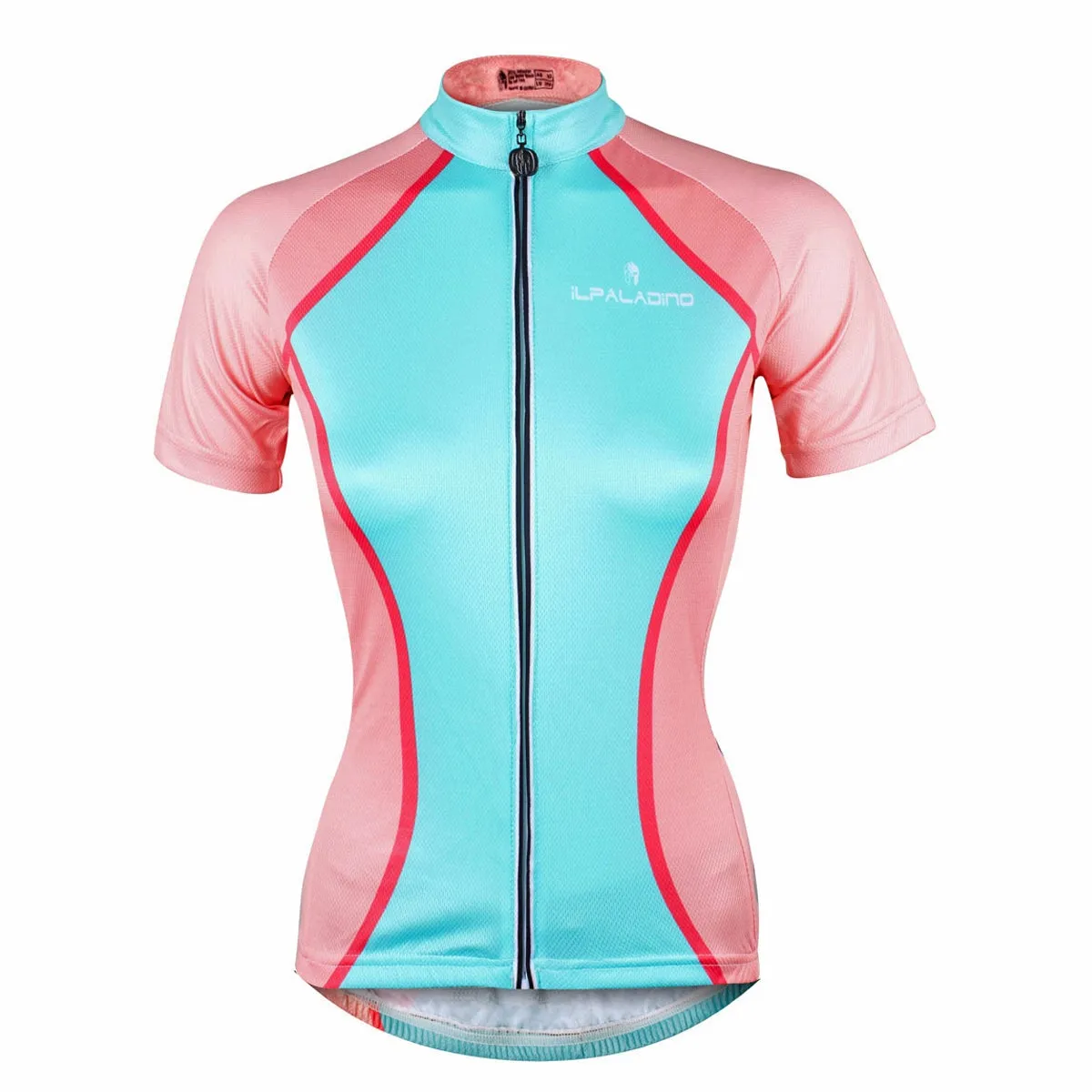 ILPALADINO Cycling Jersey for Girls Pink and Blue Bike Bicycling Summer Spring Autumn Pro Cycle Clothing Racing Apparel Outdoor Sports Leisure Biking Shirts Breathable and Comfortable Cycling Clothing NO.754