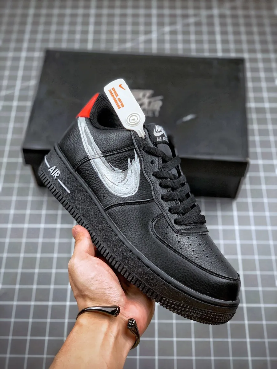 Nike Air Force 1 Low 'Brushstroke Swoosh' Black DA4657-001 Online