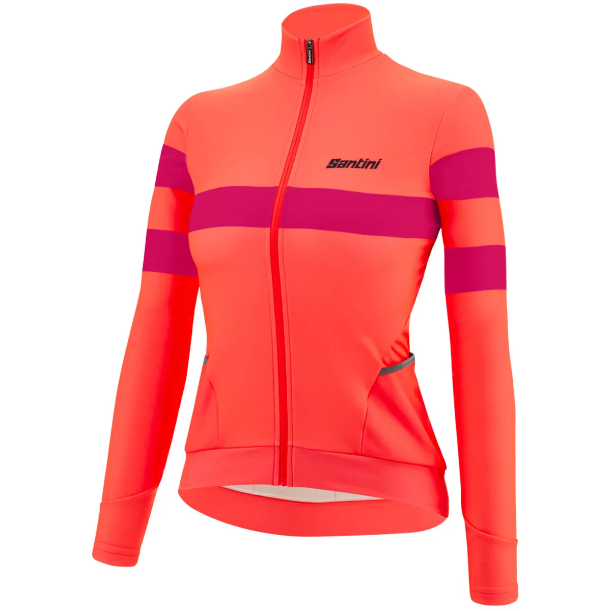 Santini Coral Bengal long sleeves woman jersey - Pink