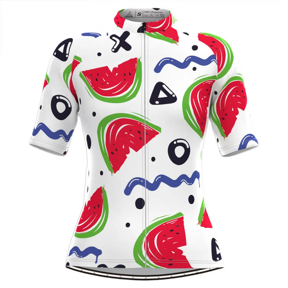 Women's Watermelon Print Cycling Jersey Outlet