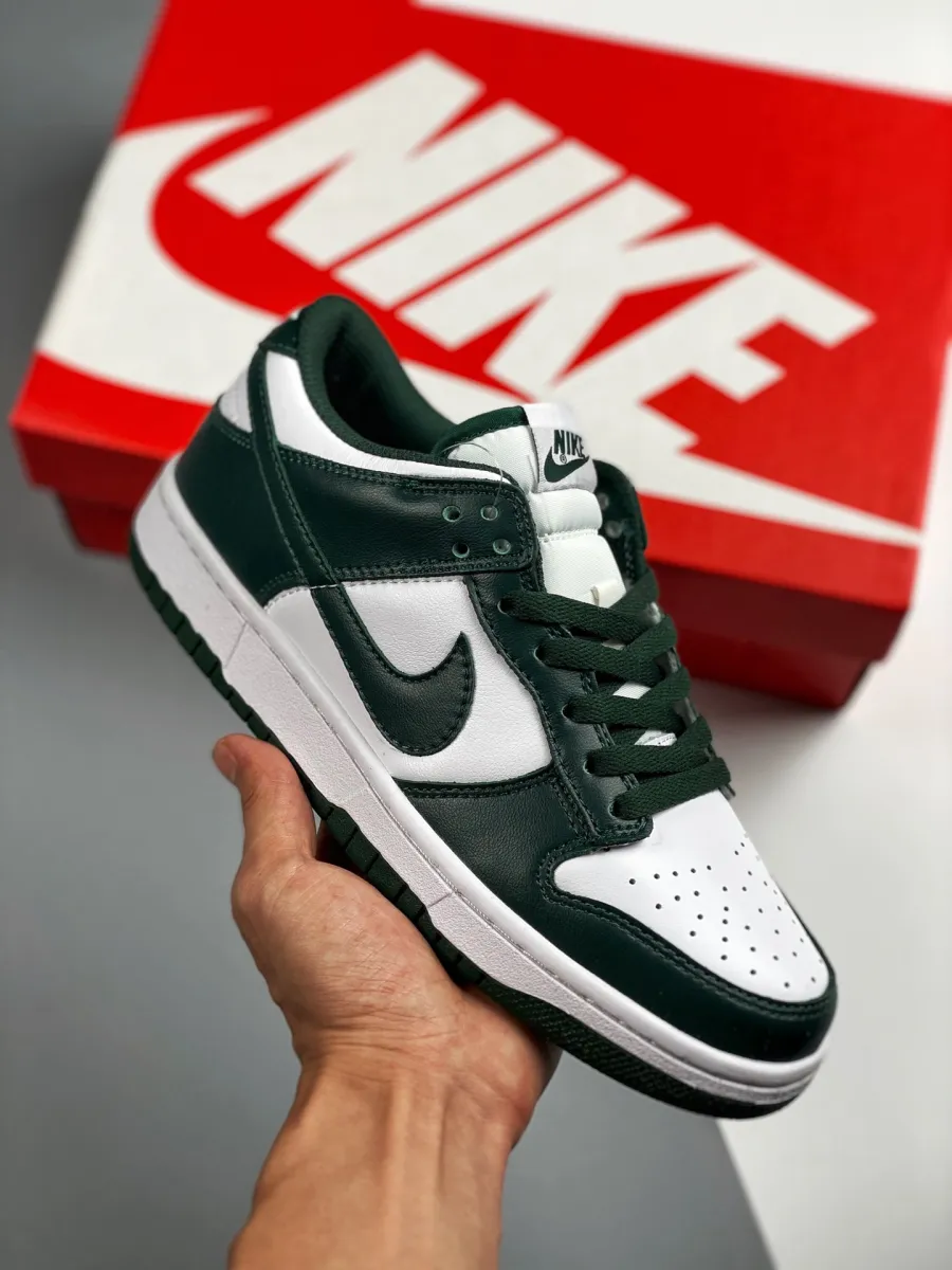 Sb Dunk Low 'Michigan State' White/Team Green/White/Total Orange - dunk dark green