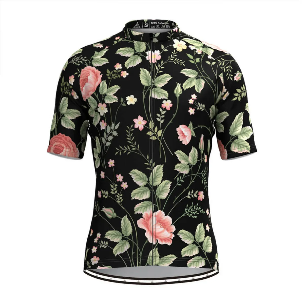 Men's Hawaiian Aloha Floral Print Cycling Jersey
