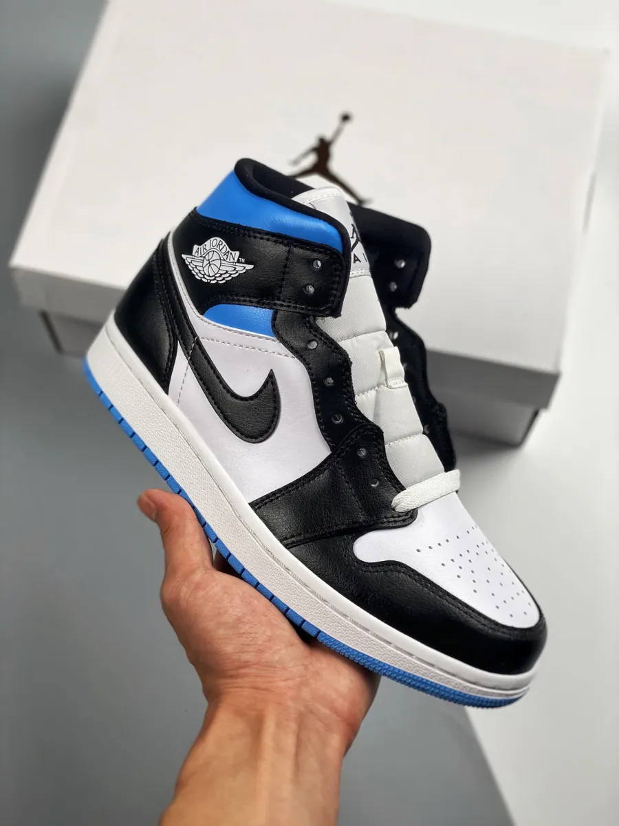 Air Jordan 1 Mid 'University Blue' BQ6472-102 jordan 1 mid royal black toe