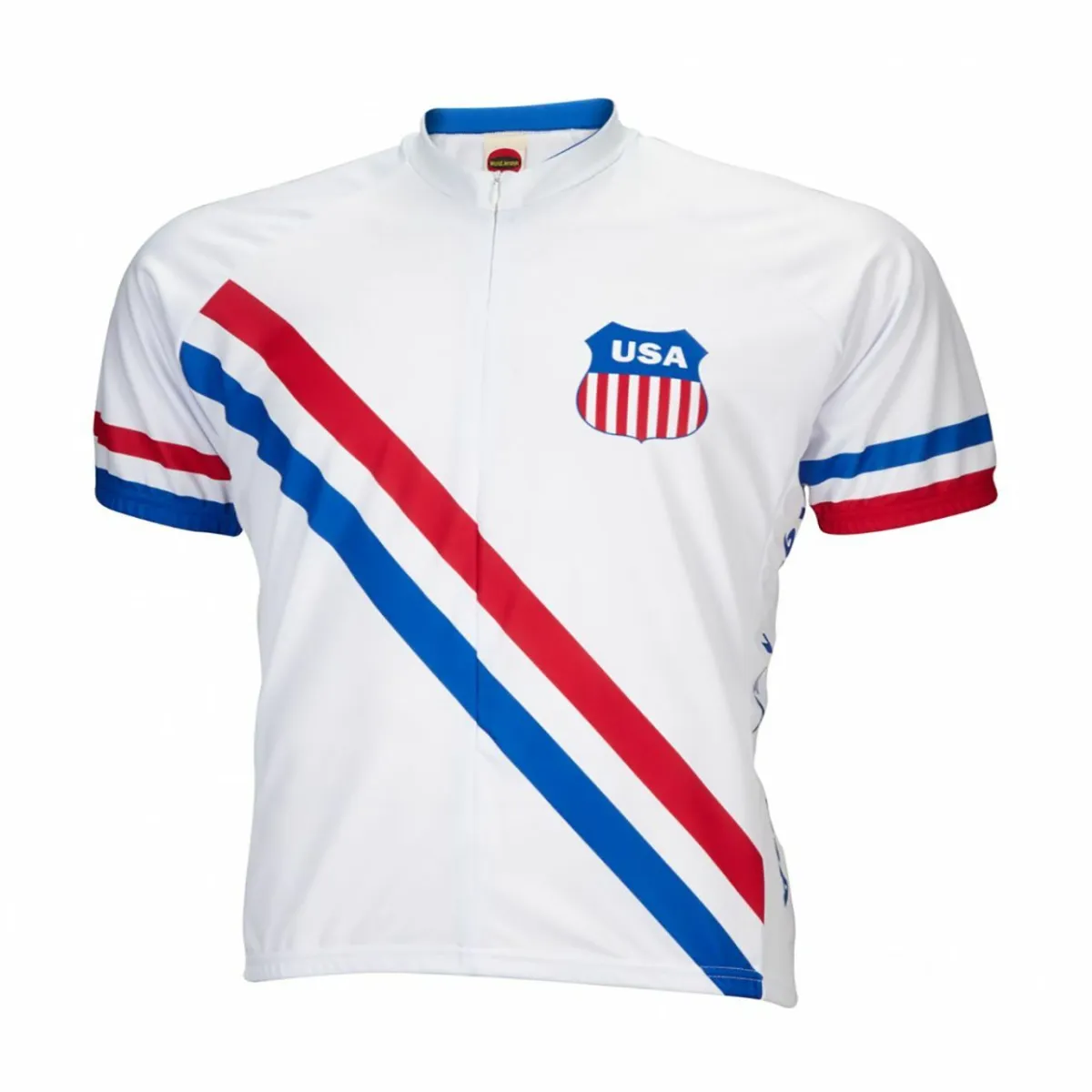 1948 USA Olympics Replica Cycling Jersey Men's Full Zip Cycling Jersey