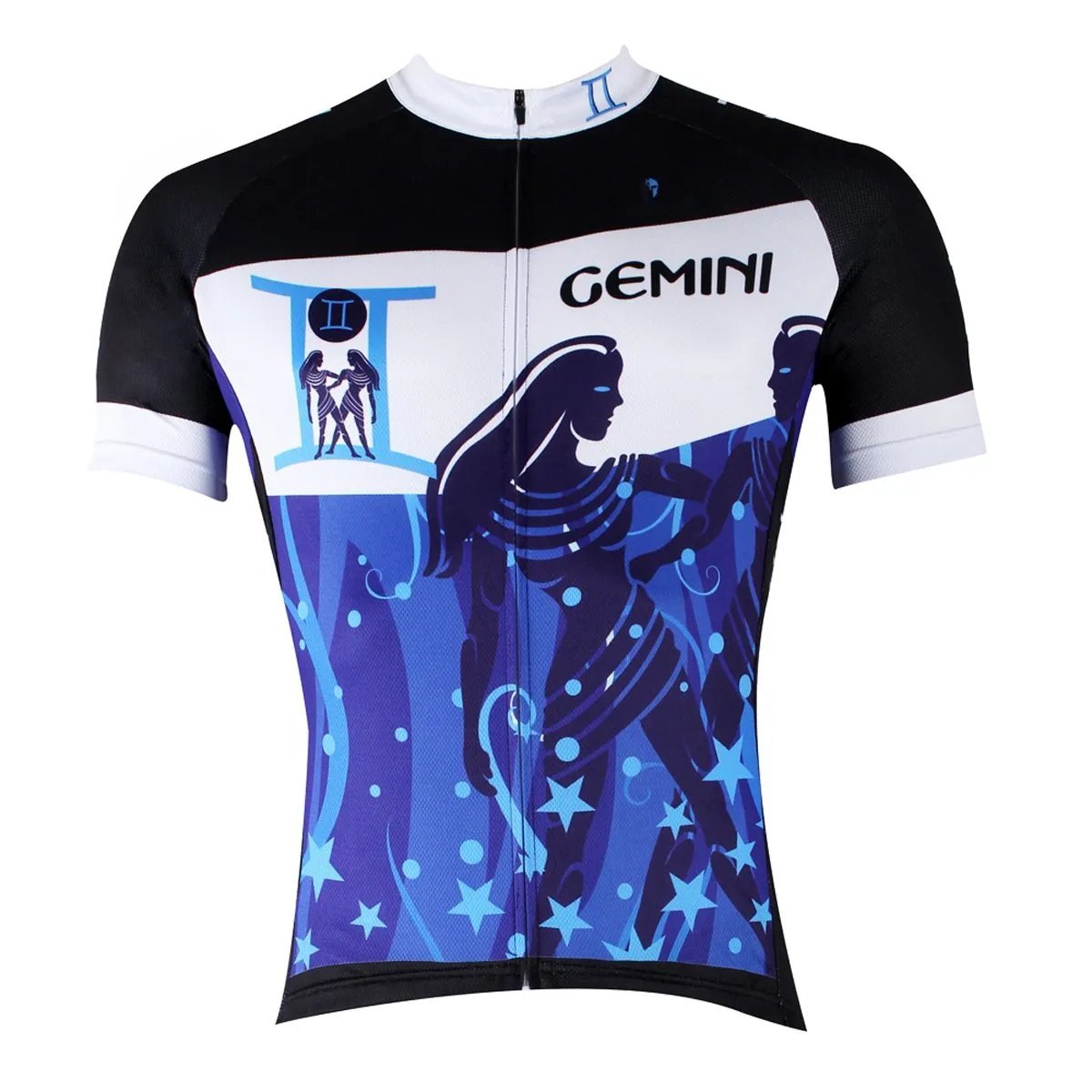 Ilpaladino Gemini Energetic Constellation Series 12 Horoscopes Man's Short-sleeve Cycling Jersey Team Pro Cycle Jacket T-shirt Summer Spring Clothes Leisure Sportswear Apparel Signs of the Zodiac NO.267