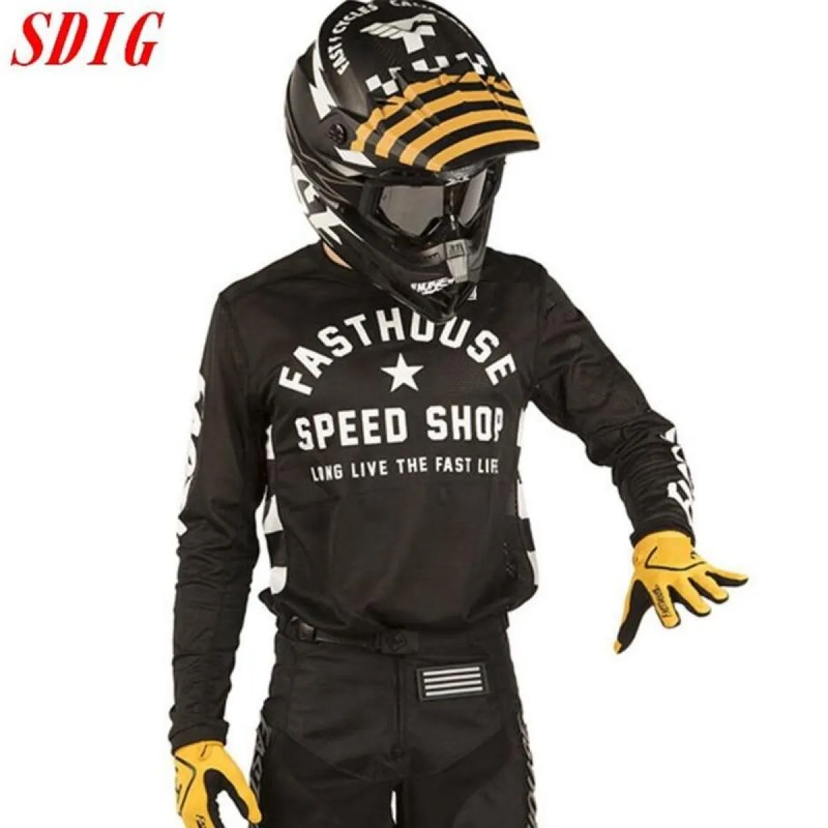 MTB race moto bike clothing Fasthouse Summer DH MX Jersey motorcycle motocross long sleeve cycling Jersey