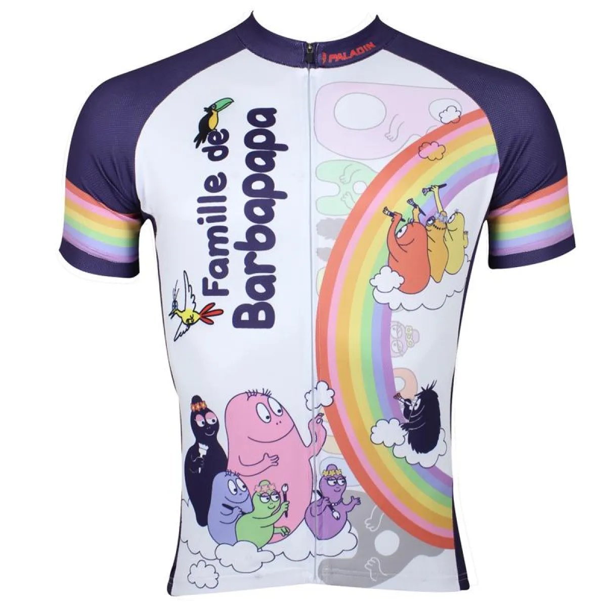 Famille de Barbapapa Rainbow Men's Short-Sleeve Cycling Jersey NO.115