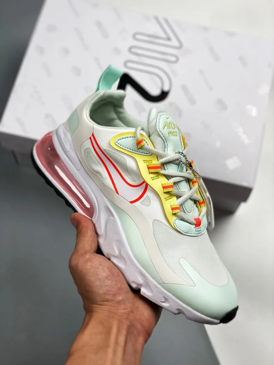 Nike Air Max 270 React Pale Ivory/Barely Green/Light Zitron/White CV8818-102 Brand New