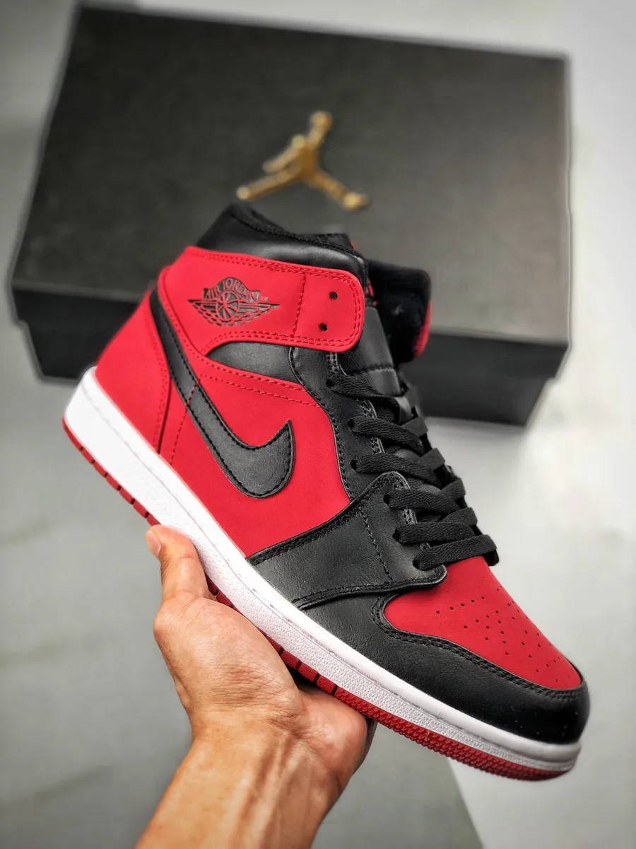 Air Jordan 1 Banned Black Red - jordan 1 mid reverse banned
