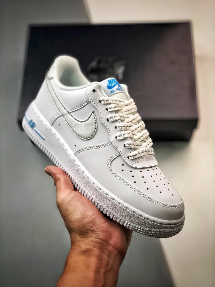 Nike Air Force 1 Low White Laser Blue DR0142-100 / silver air force