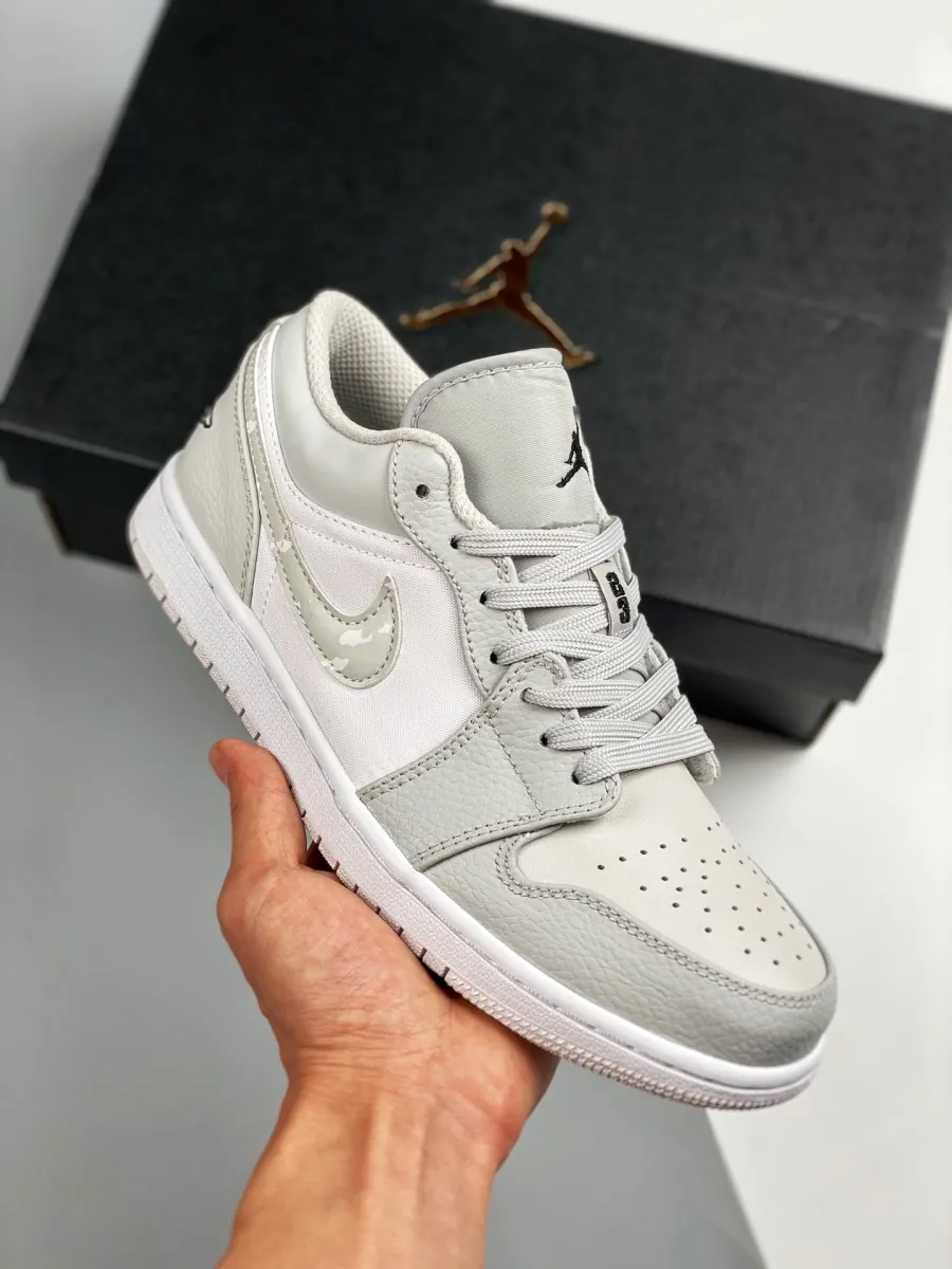 Air Jordan 1 Retro Low 'White Camo' Unisex DC9036-100 White/Photon Dust-Grey Fog AJ1 air jordan 1 low camo