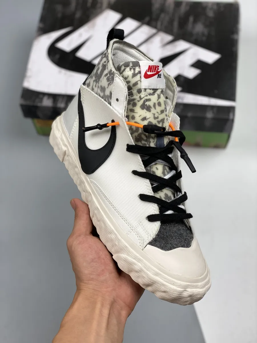 READYMADE x Nike Blazer Mid White/Vast Grey-Volt-Total Orange nike blazers grey
