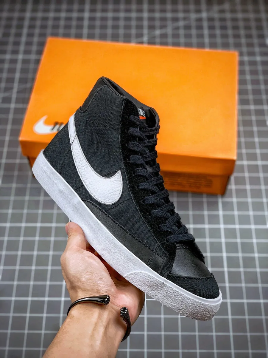 Slam Jam x Nike Blazer Mid 'Class 77' Upside Down Swoosh In Black / slam jam blazer mid class '77 sneakers