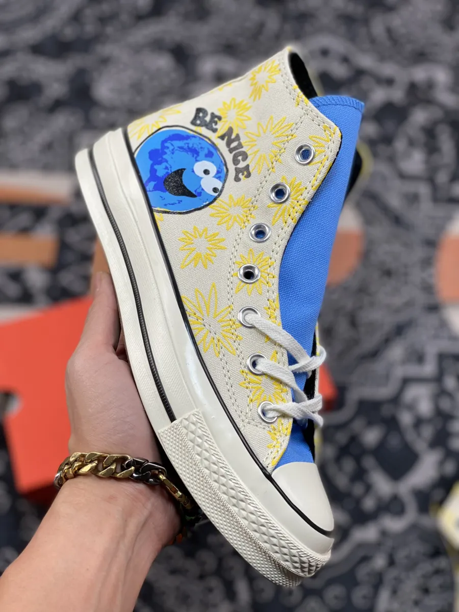 Converse Chuck 70 High 'Sunny Floral' Egret/University Blue/Amarillo / converse chuck 70 egret