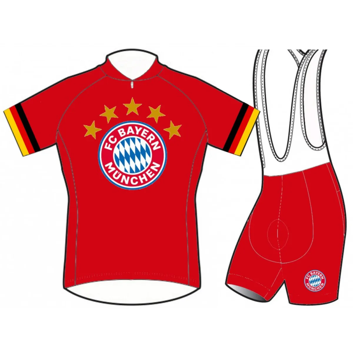 FC Bayern München Munich Short Sleeve Cycling Jerseys and (bib) shorts