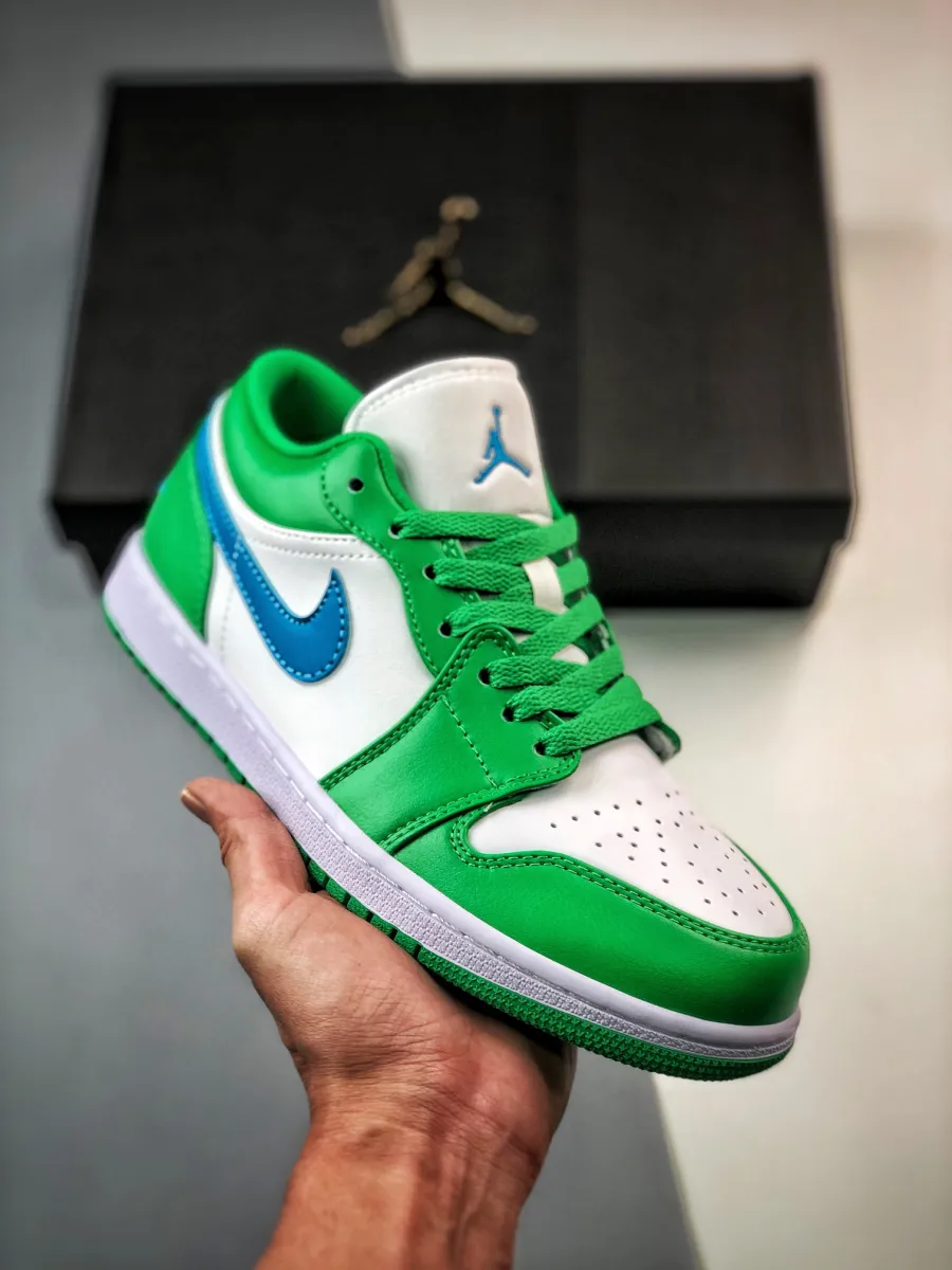 Air Jordan 1 Low Lucky Green/Aquatone-White DC0774-304 #aj 1 low lucky green