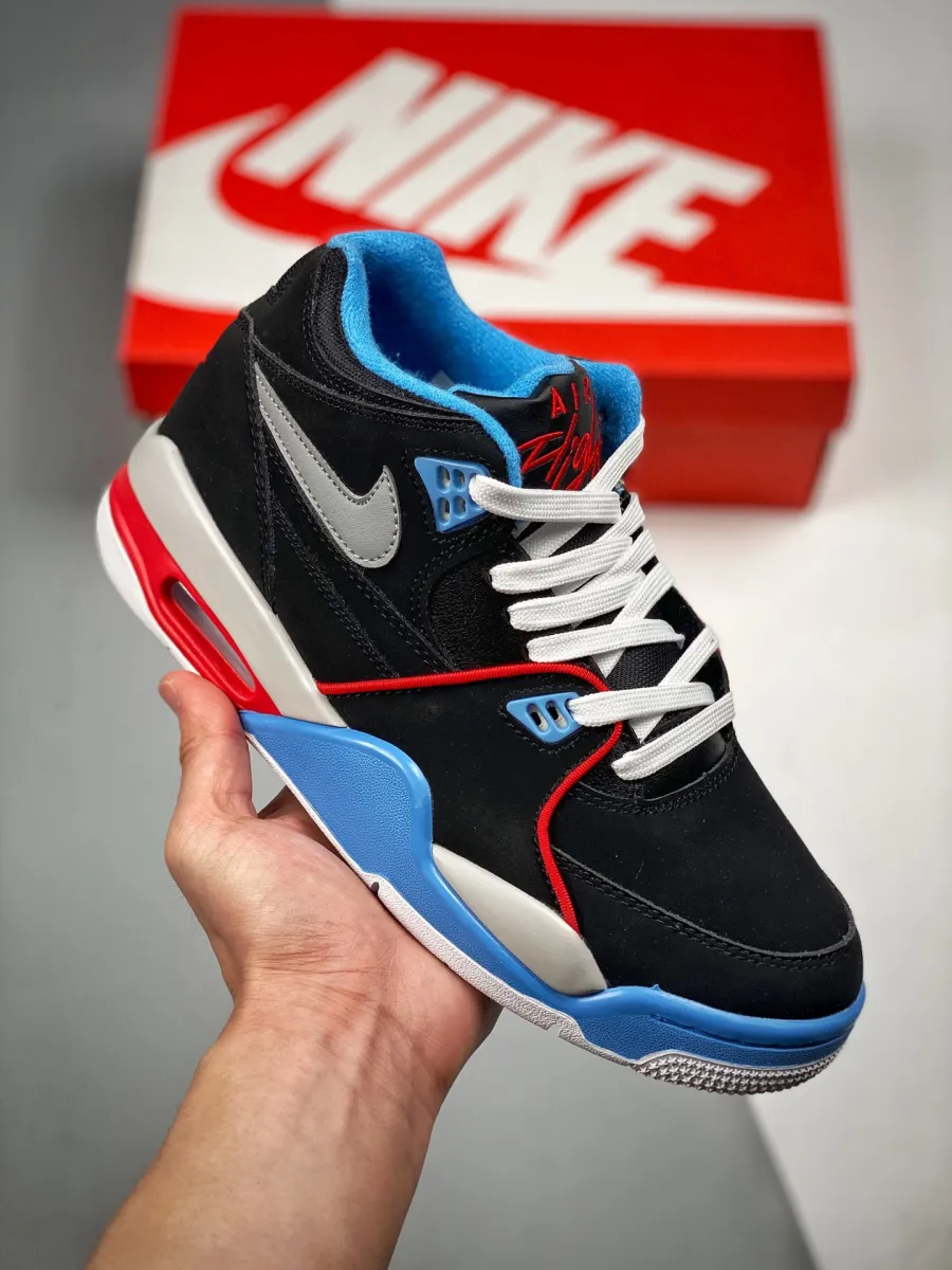 Nike Air Flight 89 'Chicago' Black Red Blue #nike air flight black and red