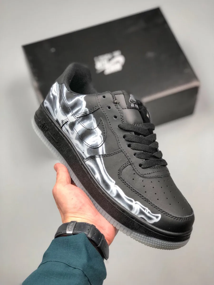 Nike Air Force 1 Low 'Skeleton' Black BQ7541-001 #black skeleton af1