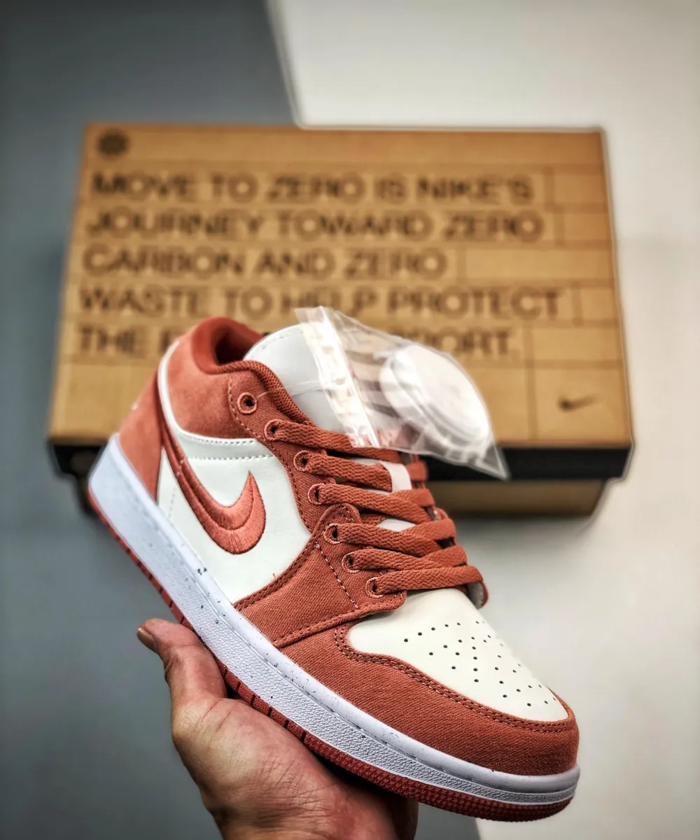 Air Jordan 1 Low SE Canvas Peach jordans peach and white