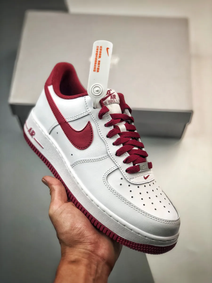 Nike Air Force 1 Low White Light Bordeaux DH7561-101 / air force 1 white bordeaux